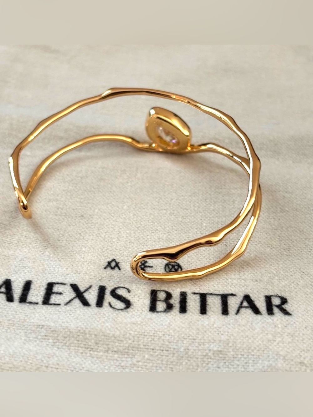 Asterales Vine Floating Cuff Bracelet Gold Clear NEW Alexis Bittar AU06 - Picture 7 of 9